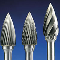 Carbide burrs in double cut