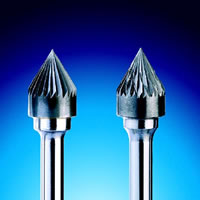 Carbide burrs in double cut