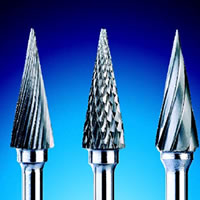 Carbide burrs in double cut